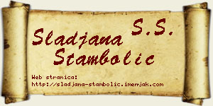 Slađana Stambolić vizit kartica